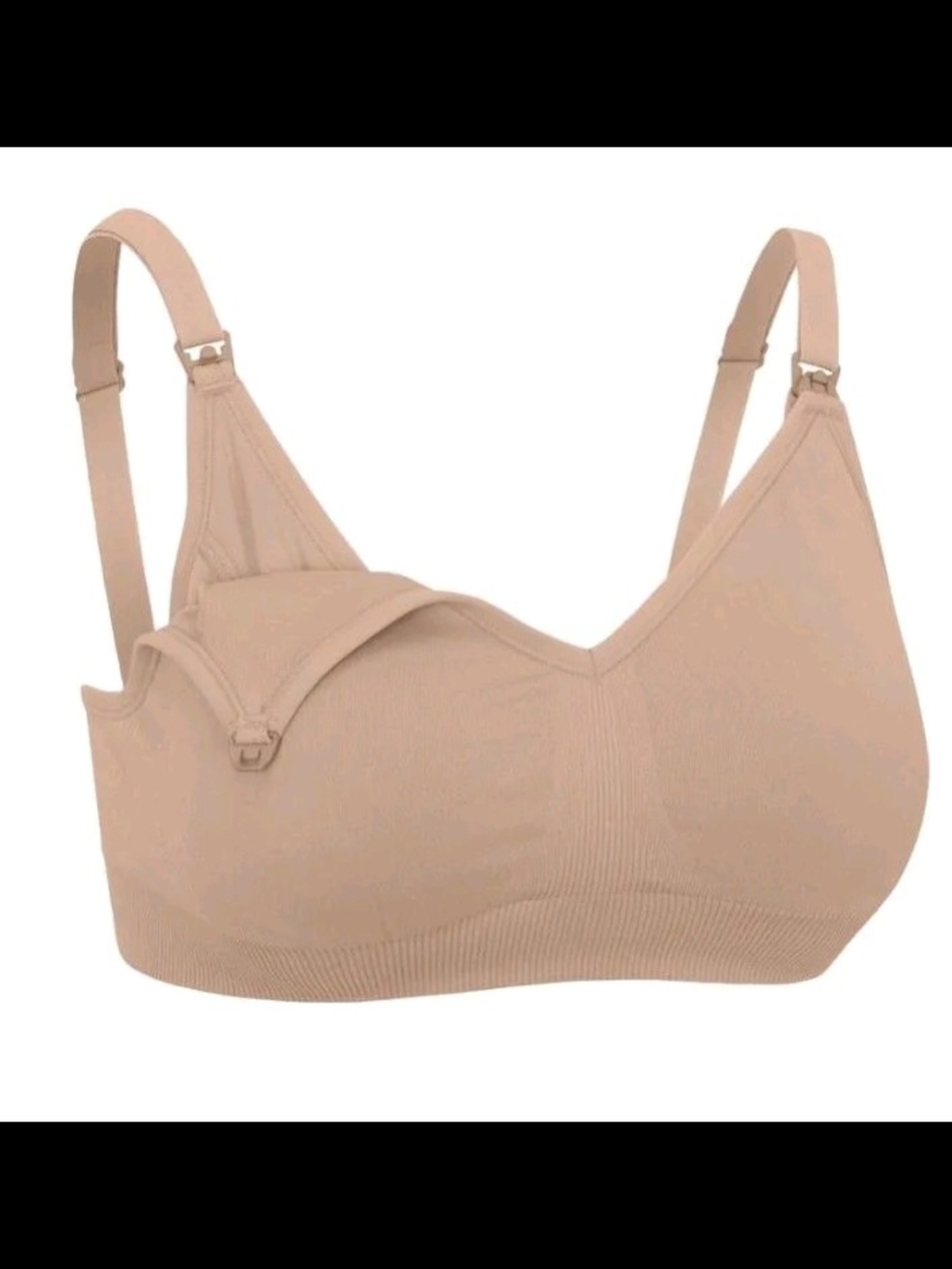 Ingrid & Isabel Seamless Clip-Down Nursing Pumping Bra in Nude